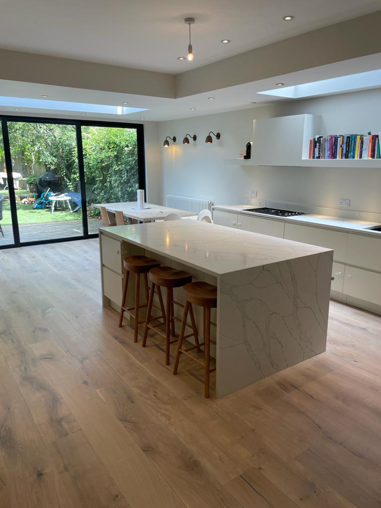 Side return kitchen extension and bi-fold doors installation in Earlsfield, Wandsworth by Bluebird Spaces